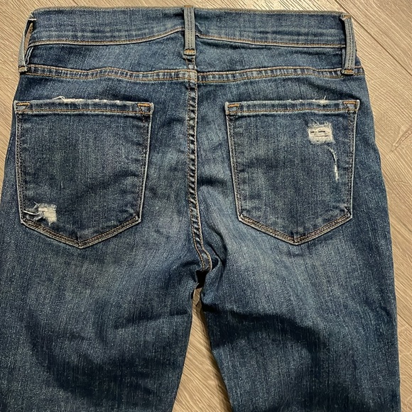 Frame Denim  Le Skinny de Jeanne ripped mid Wash jeans . - Picture 4 of 8